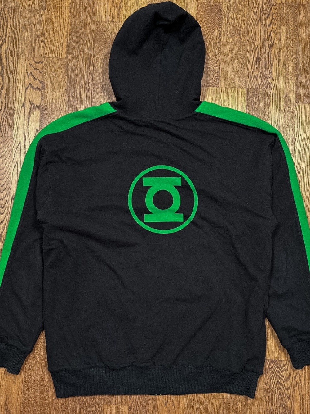 Green Lantern 2011 Movie Reversible All Over Ryan Reynolds Zip Hoodie Mens L - Picture 3 of 9